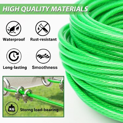 Giá tốt. PVC phủ Carbon Steel dây thừng với 7x7 / 7x19 Xây dựng và 1/8 