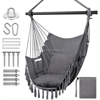 Giá tốt. 100*130cm 320g Polyester-cotton Hanging Rope Swing Hammock với hai gối trực tuyến