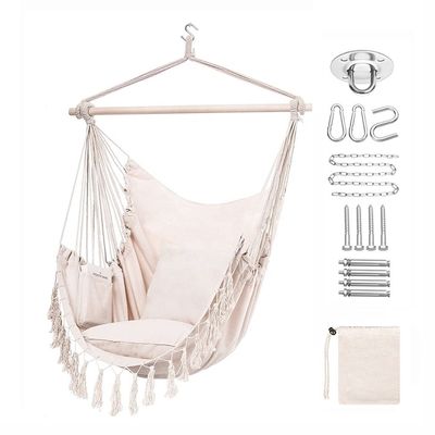 Giá tốt. Hanging Chair Garden Outdoor Hammock Cắm trại với ghế hammock bằng gỗ Boho Hammock trực tuyến