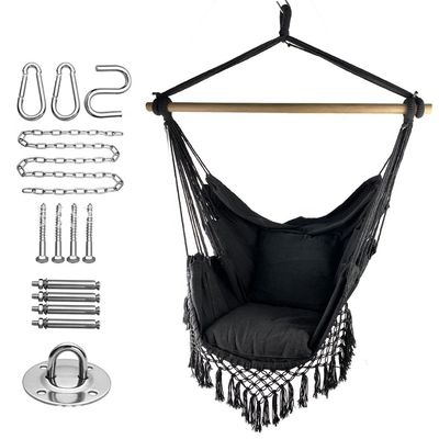 Giá tốt. 100*130cm 320g Polyester-cotton Hanging Rope Swing Hammock With Two Pillows trực tuyến