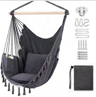 Giá tốt. 100*130cm 320g Polyester-cotton Hanging Rope Swing Hammock với hai gối trực tuyến