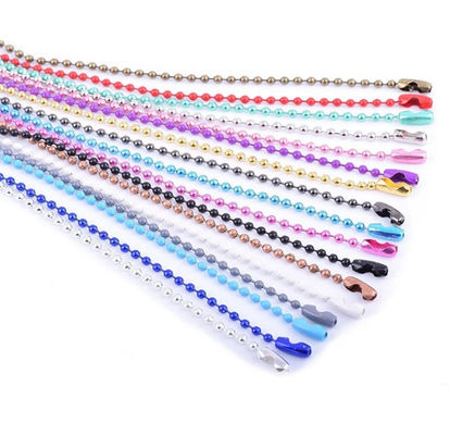 Giá tốt. Chuỗi chìa khóa bằng thép mạ màu tùy chỉnh, dây chuyền dogtag bóng hạt trực tuyến