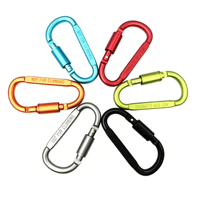 Giá tốt. Khóa carabiner leo núi hợp kim nhôm D-Type, ren dài, thanh lò xo, móc nhanh đa năng ngoài trời trực tuyến