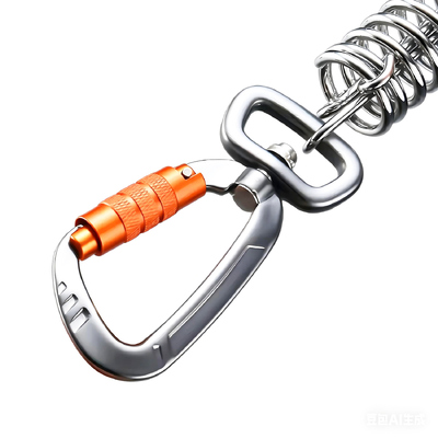 Giá tốt. Kẹp carabiner tự khóa 4kN có móc xoay cho dây dắt chó, móc khóa, ba lô trực tuyến