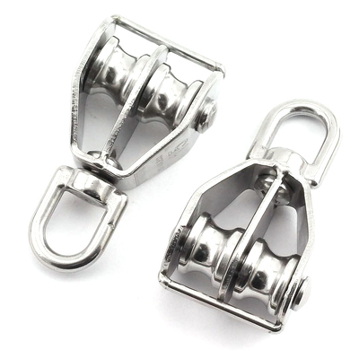 Giá tốt. Khối pulley hai phần cứng hạng nặng 304 thép không gỉ pulleys hai bánh cho dây nâng trực tuyến