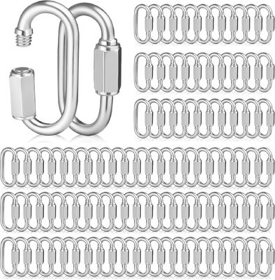 Thép không gỉ đánh bóng 304 Quick Connecting Link Customizable Packing Marine Safety Screw Chain 304 Standard Quick Links