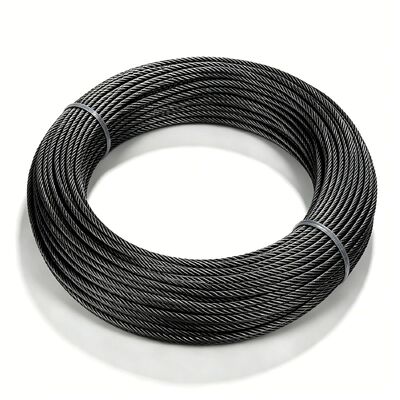 Giá tốt. Black Oxide T316 Stainless Steel Wire Rope 1/8 Inch 7x7 Cable máy bay 100 ft cho Wire Trellis ngoài trời DIY dự án trực tuyến
