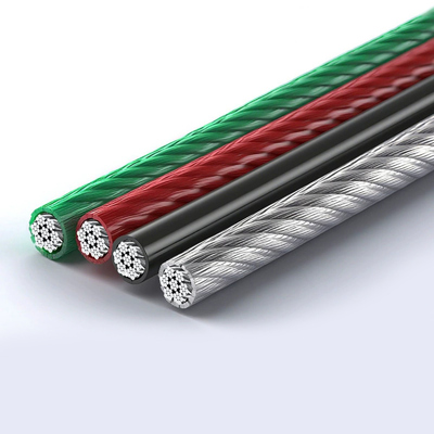 Giá tốt. Thép carbon thép kẽm PVC phủ sợi dây 7x7 / 7x19 Cáp máy bay xây dựng cho các dự án lớn trực tuyến